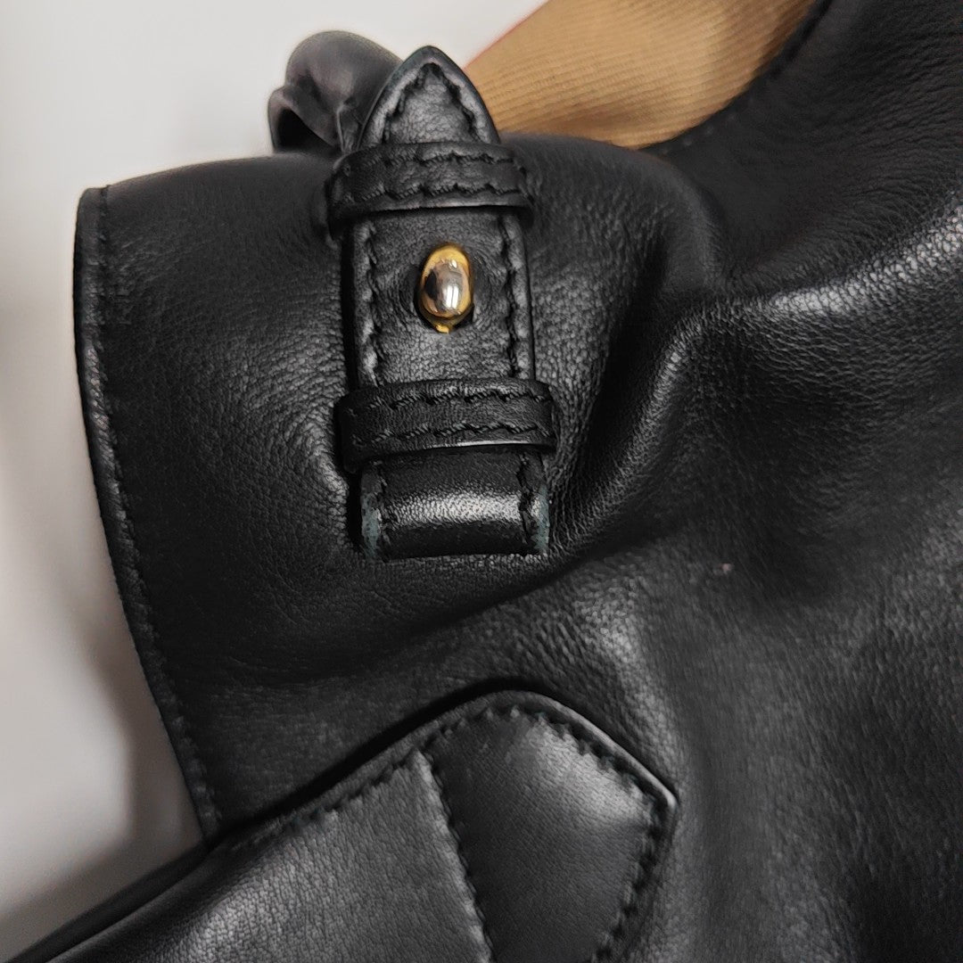 The Banner Medium Calfskin Black
