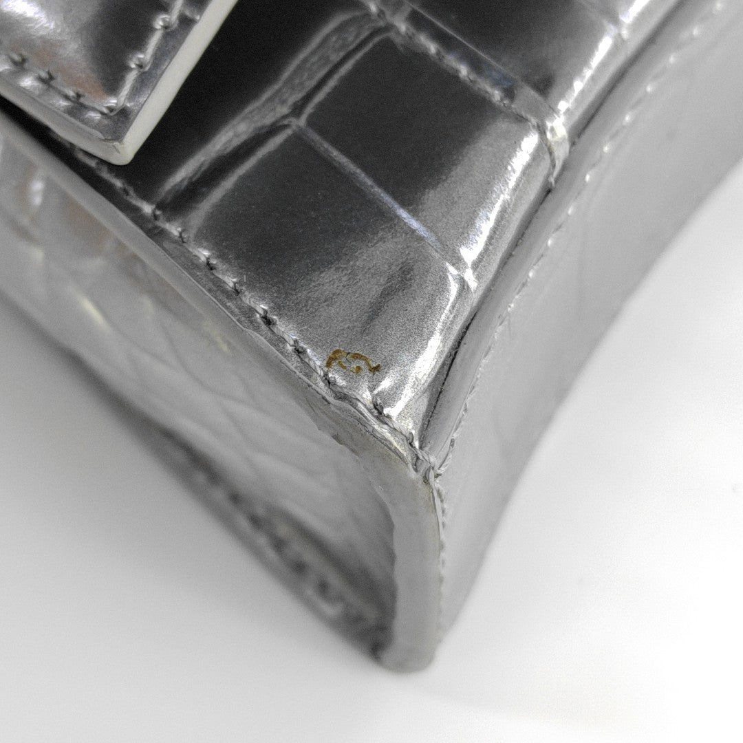 Hourglass Mini Calfskin Silver