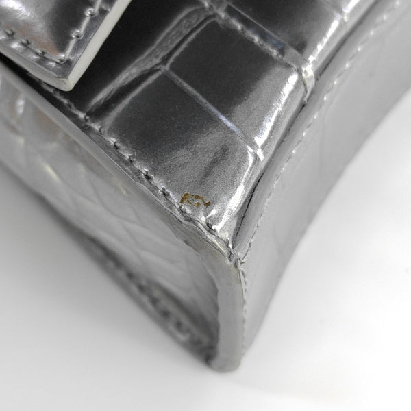Hourglass Mini Calfskin Silver