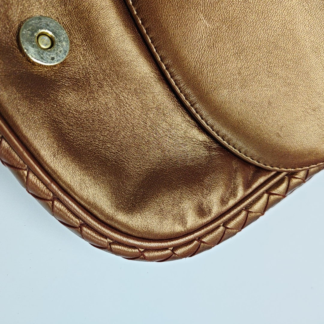 Lambskin Shoulder Bag Brown