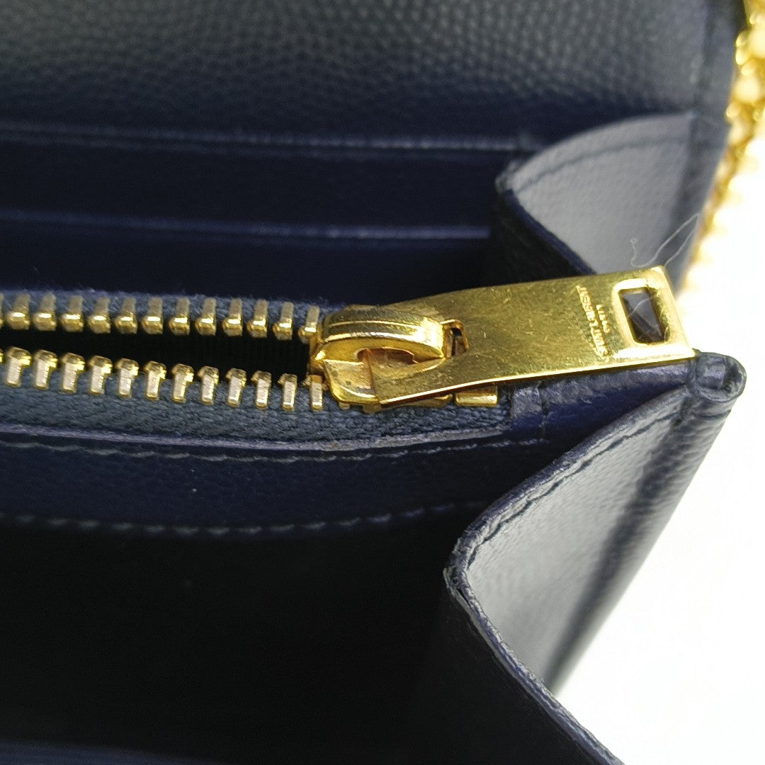 MONOGRAM Medium Chevron Calfskin Blue