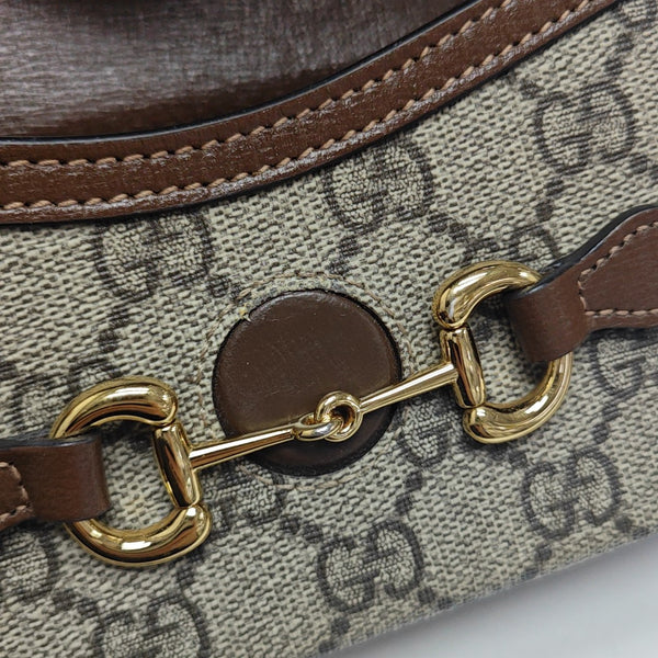 Horsebit 1955 Mini Monogram Coated Canvas Beige
