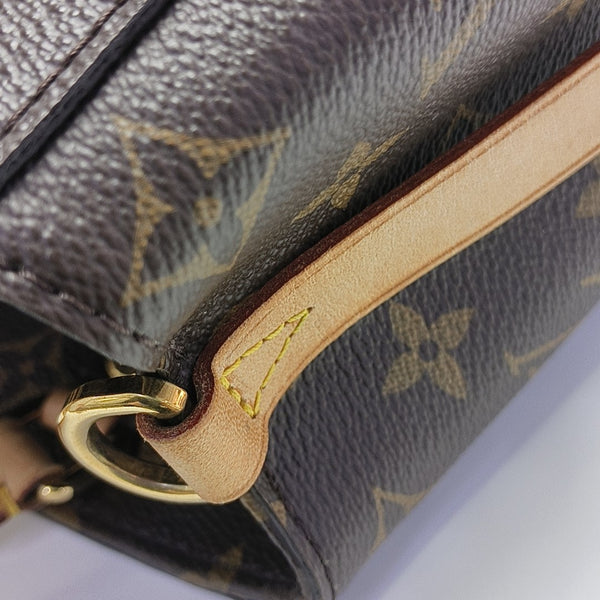 MONTAIGNE BB Monogram Coated Canvas Brown