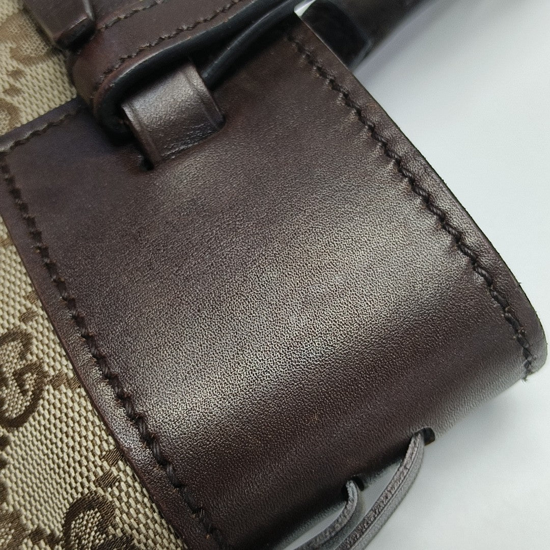 Monogram Canvas Tote Bag Brown