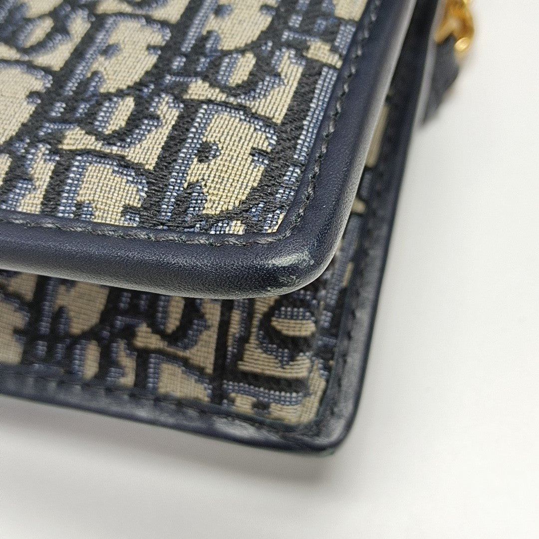 30 Montaigne Oblique Canvas Blue