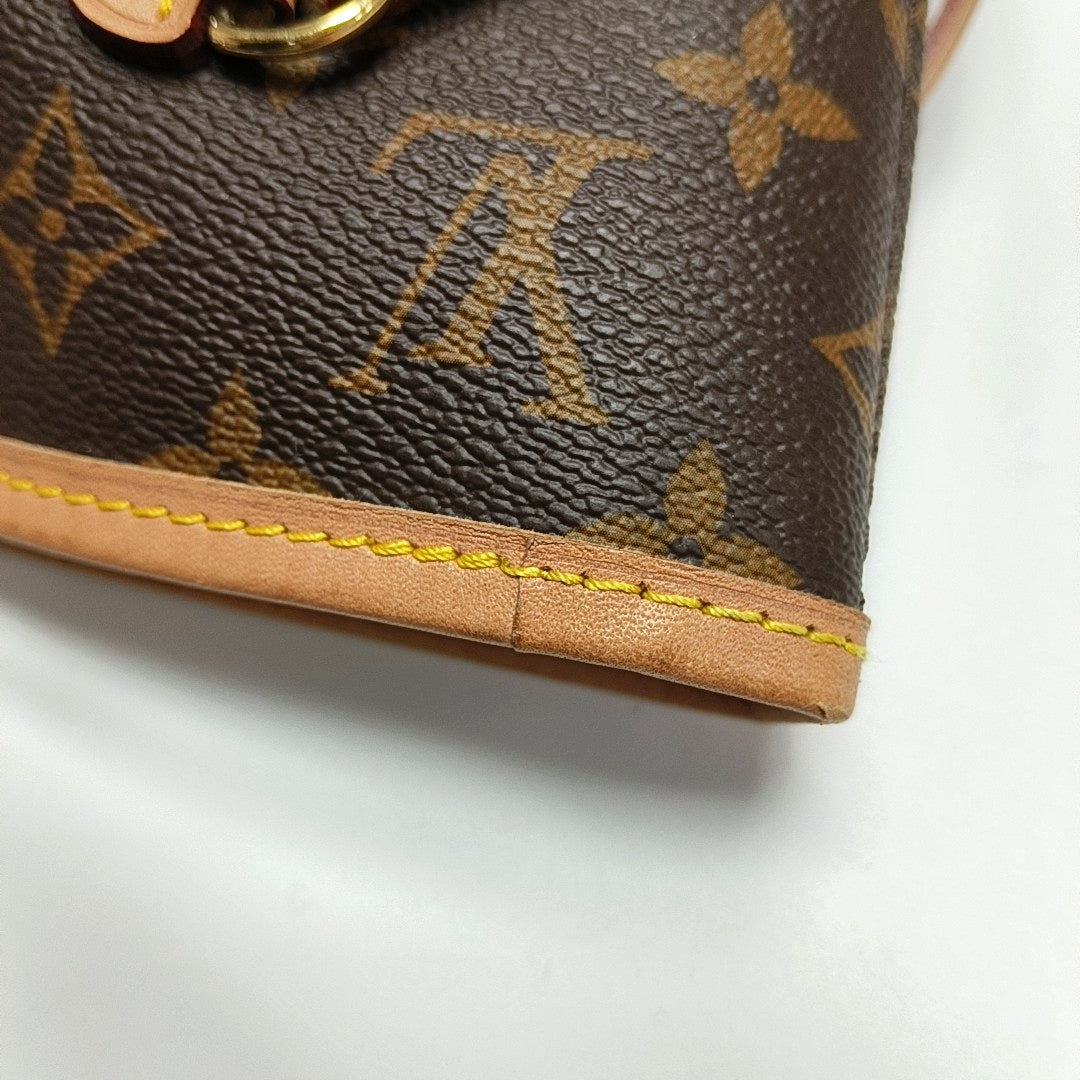 NEVERFULL MM Monogram Coated Canvas Brown