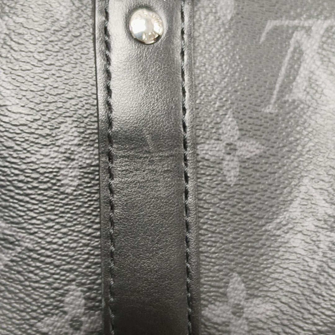 KEEPALL 25 Monogram Coated Canvas Black