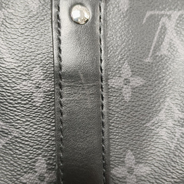 KEEPALL 25 Monogram Coated Canvas Black