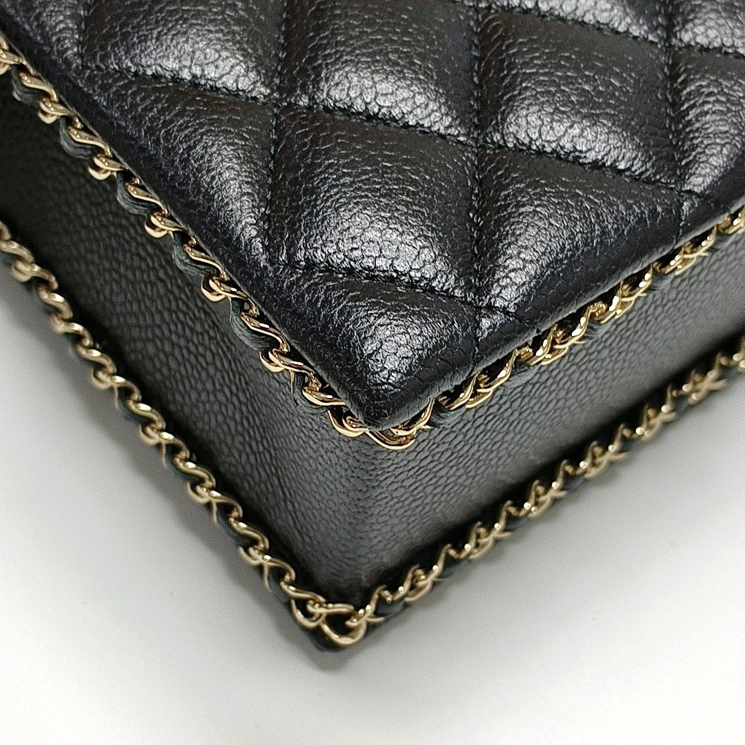 Quilted Grained Calfskin Black