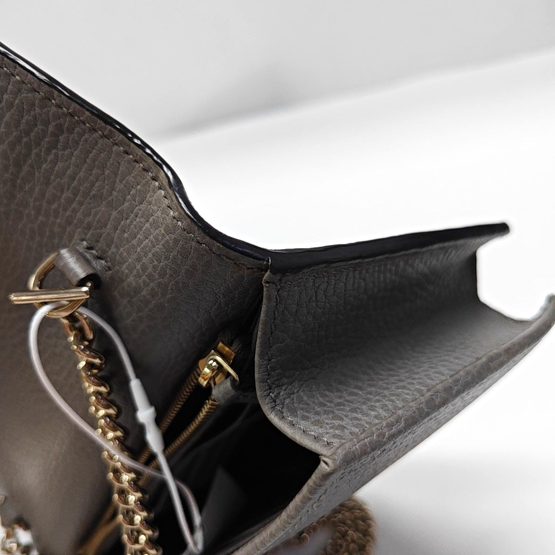 Interlocking G Calfskin Gray