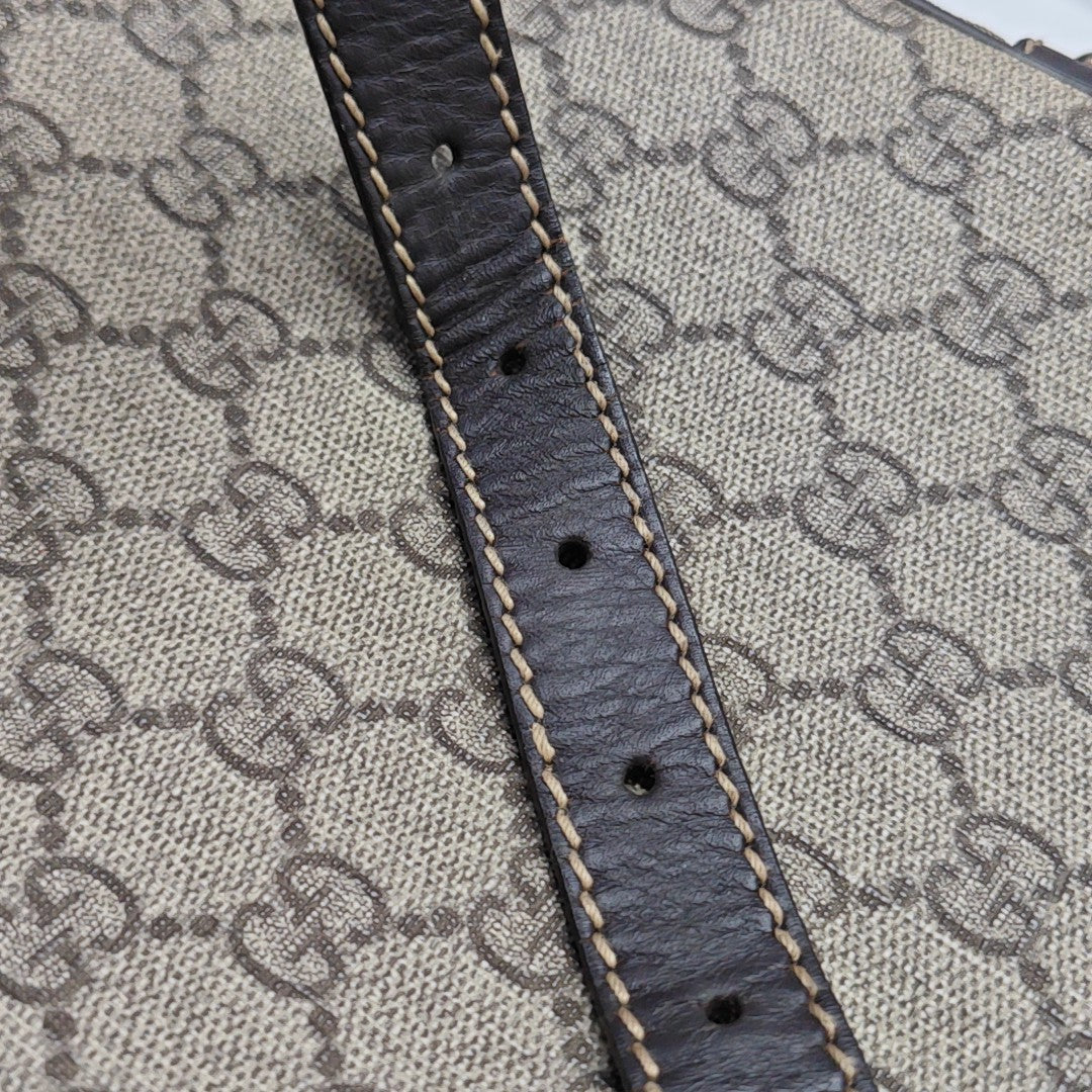 Monogram Coated Canvas Shoulder Bag Brown