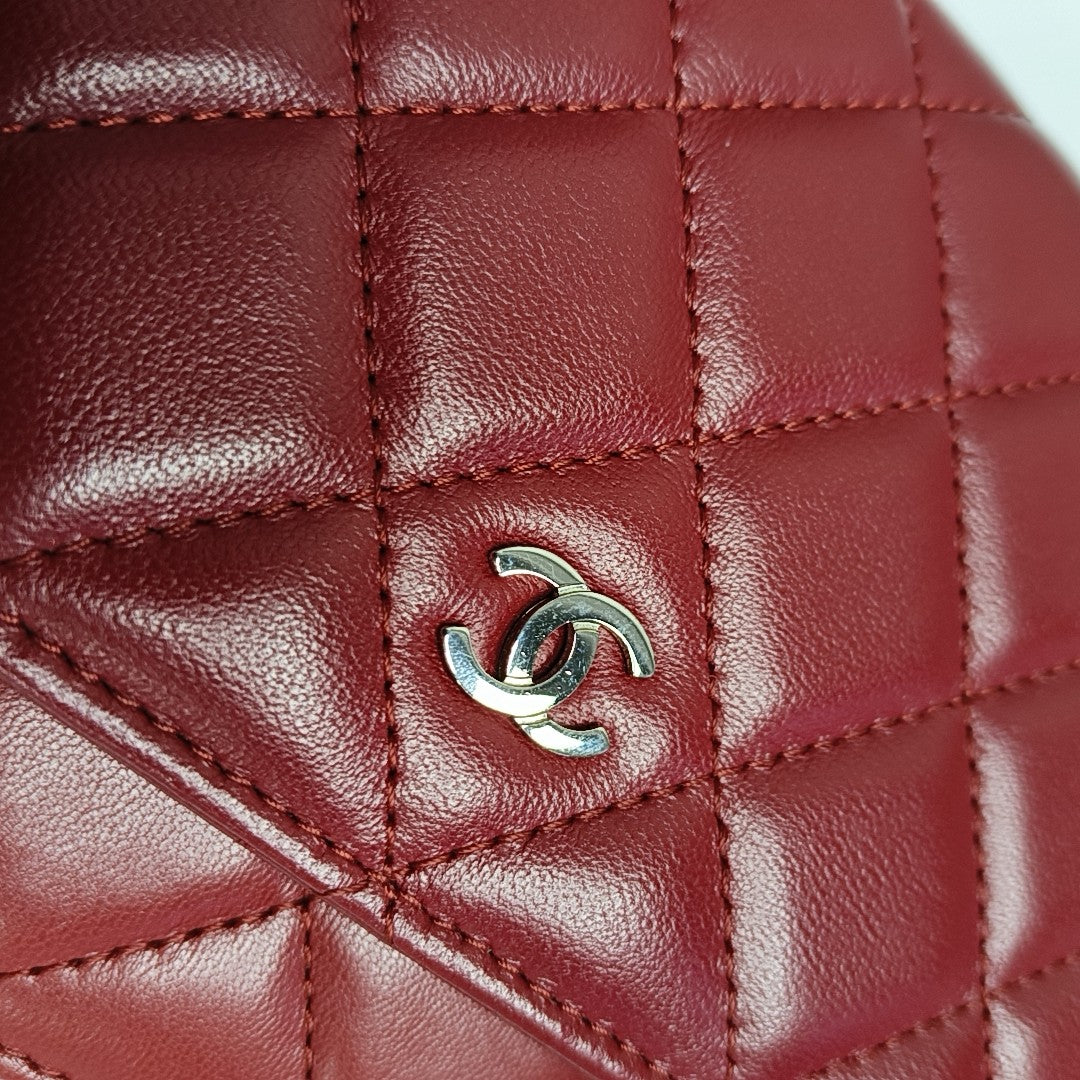 WOC Quilted Lambskin Red