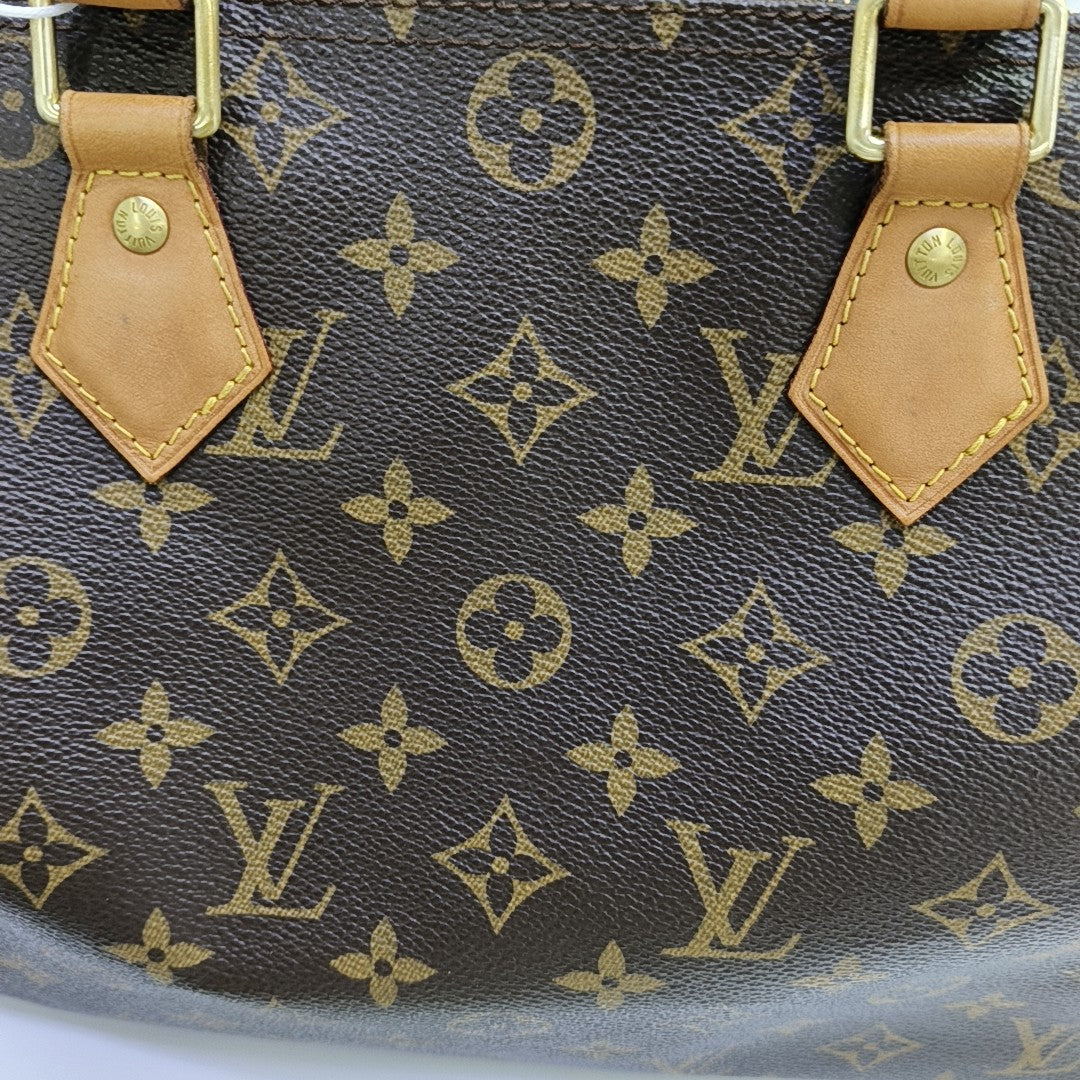 SPEEDY 30 Monogram Coated Canvas Brown