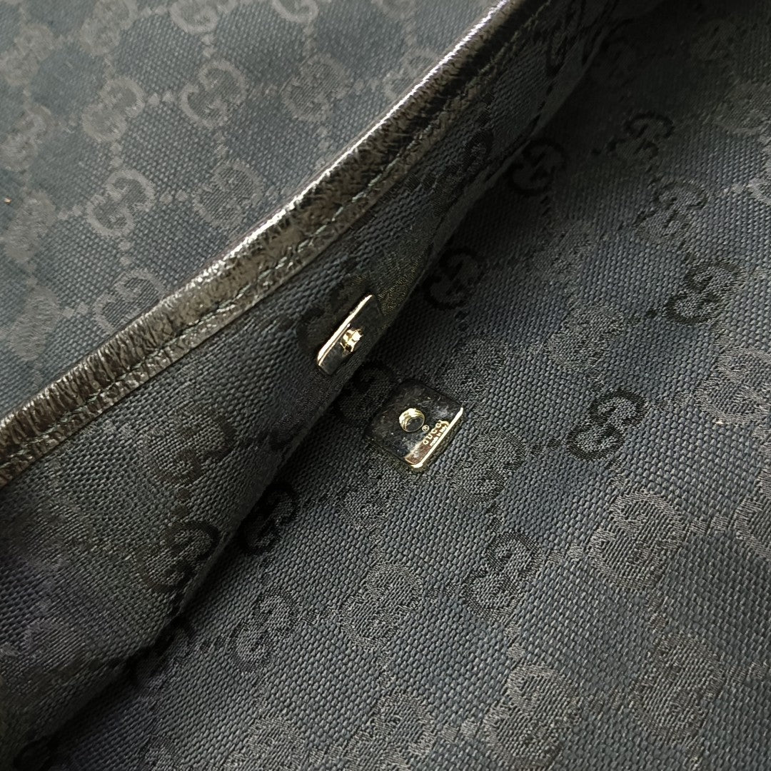 Monogram Canvas Shoulder Bag Blue