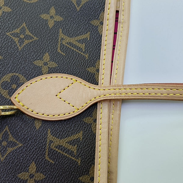 NEVERFULL MM Monogram Coated Canvas Brown