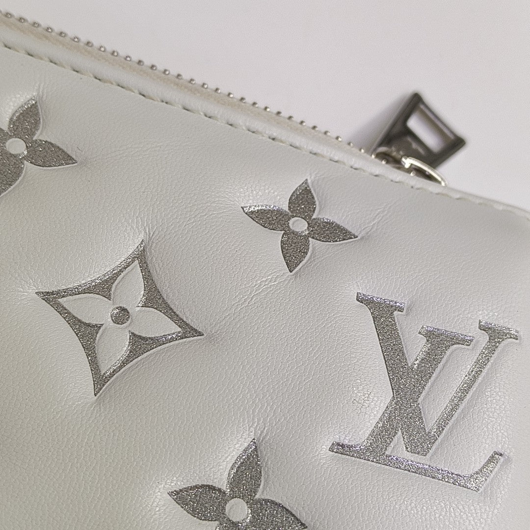 COUSSIN BB Monogram Lambskin White