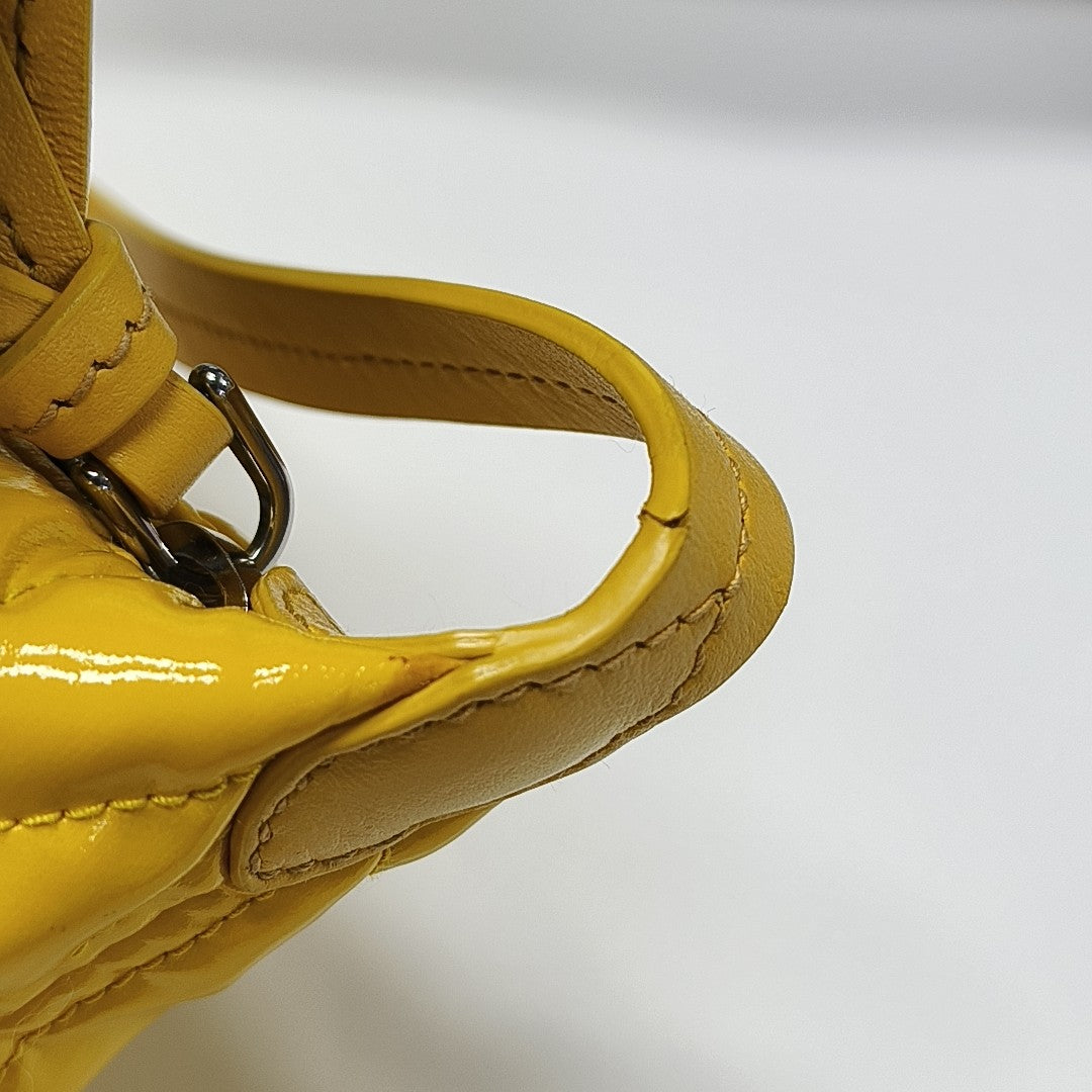 Spirit Ciré Mini Quilted Patent Leather Yellow