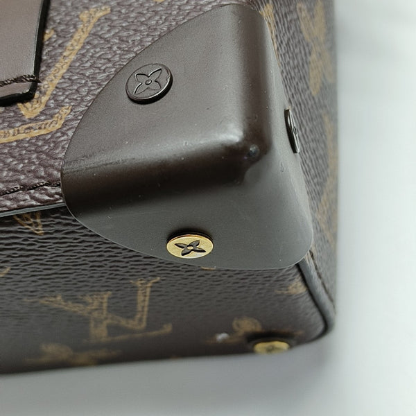 VERTICAL BOX TRUNK Monogram Coated Canvas Brown