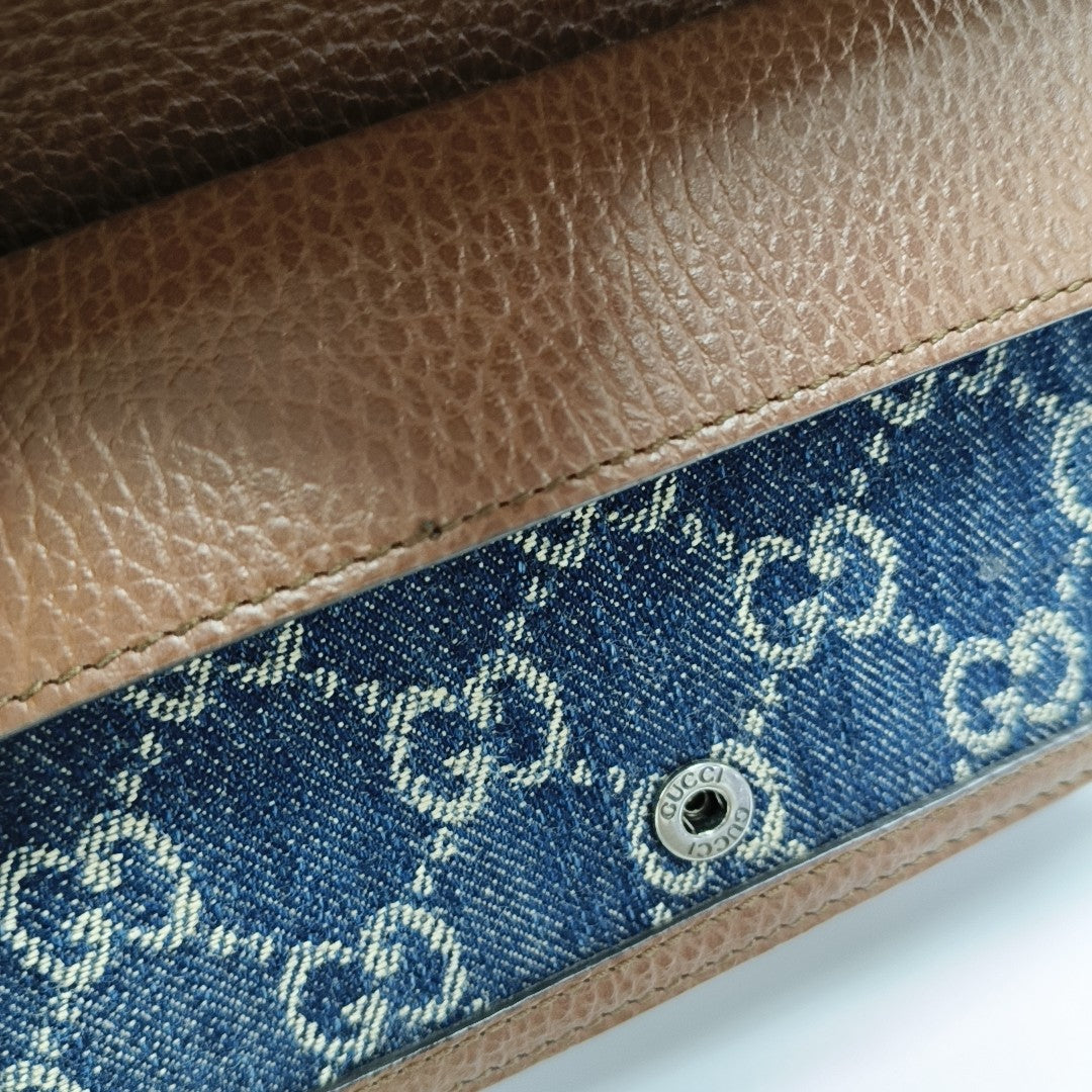Authenticated pre-owned  Dionysus Super Mini Monogram Denim Blue - Shoulder Bag at Looply