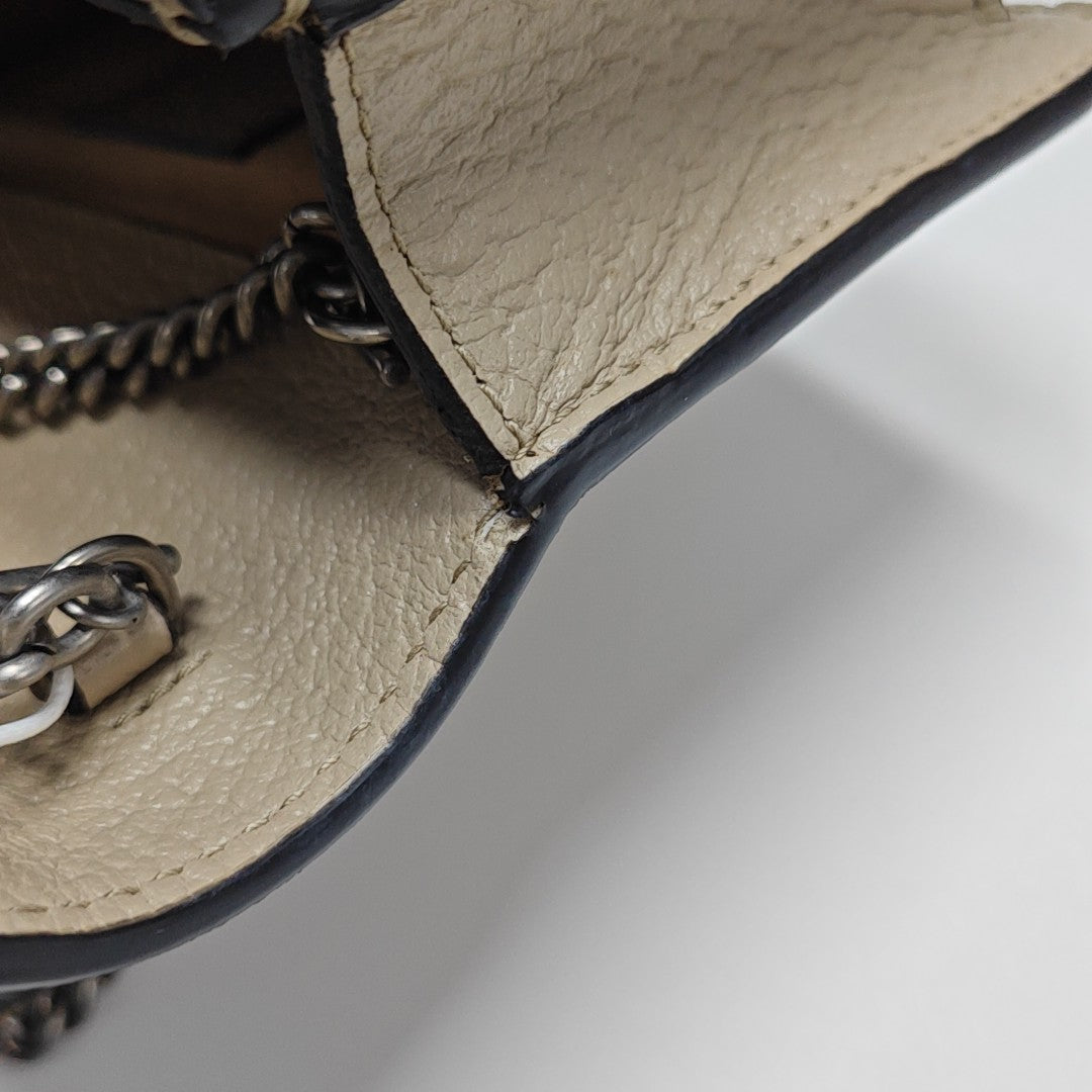 Dionysus Super Mini Monogram Coated Canvas Beige