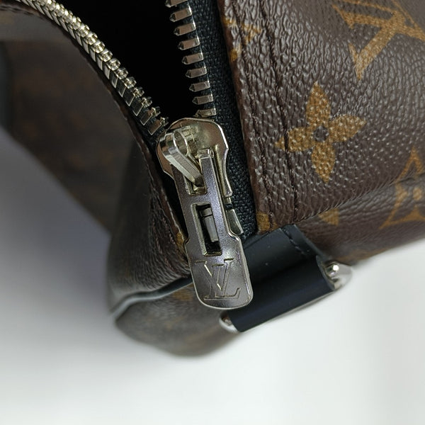 KEEPALL 55 Monogram Coated Canvas Brown