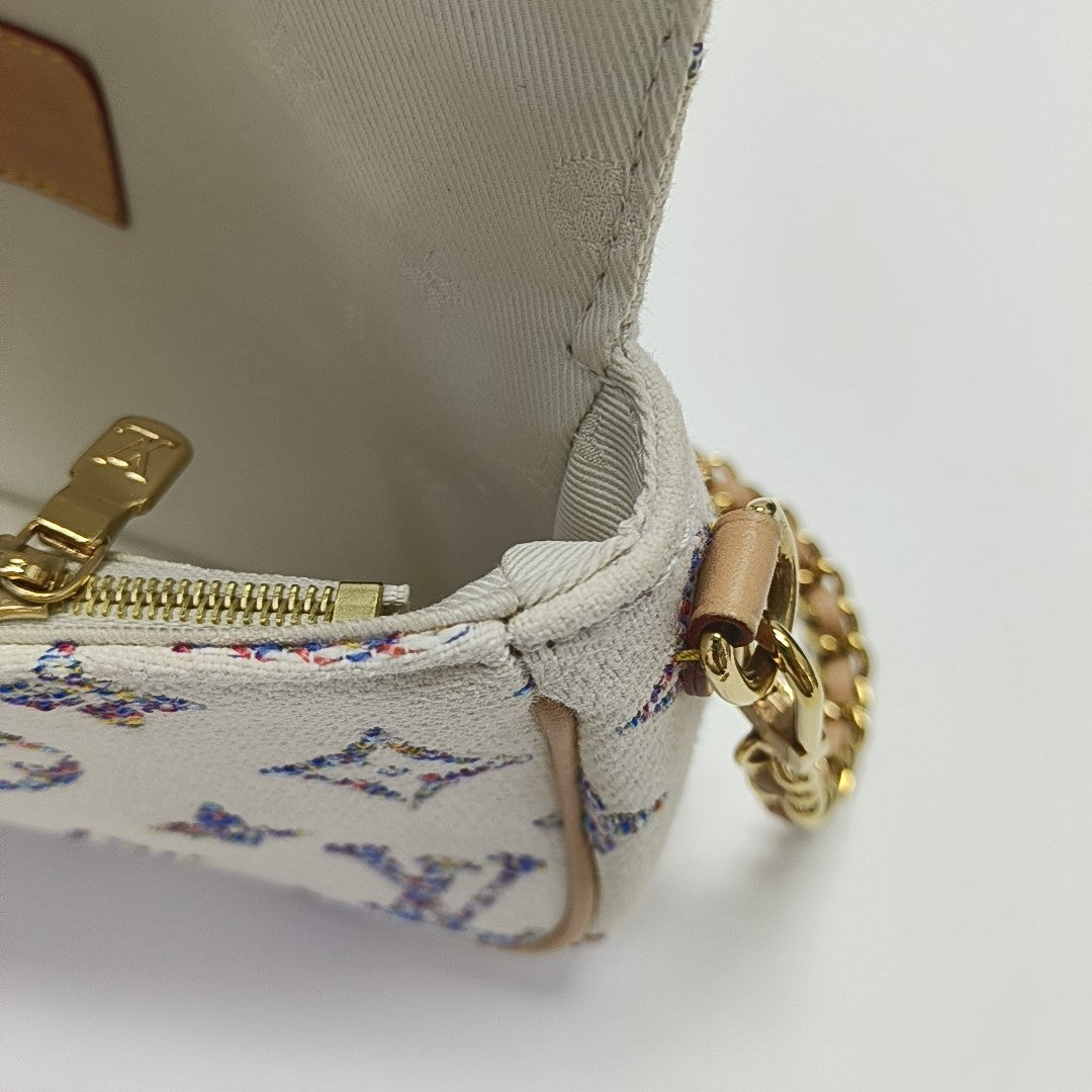 IVY Monogram Coated Canvas White