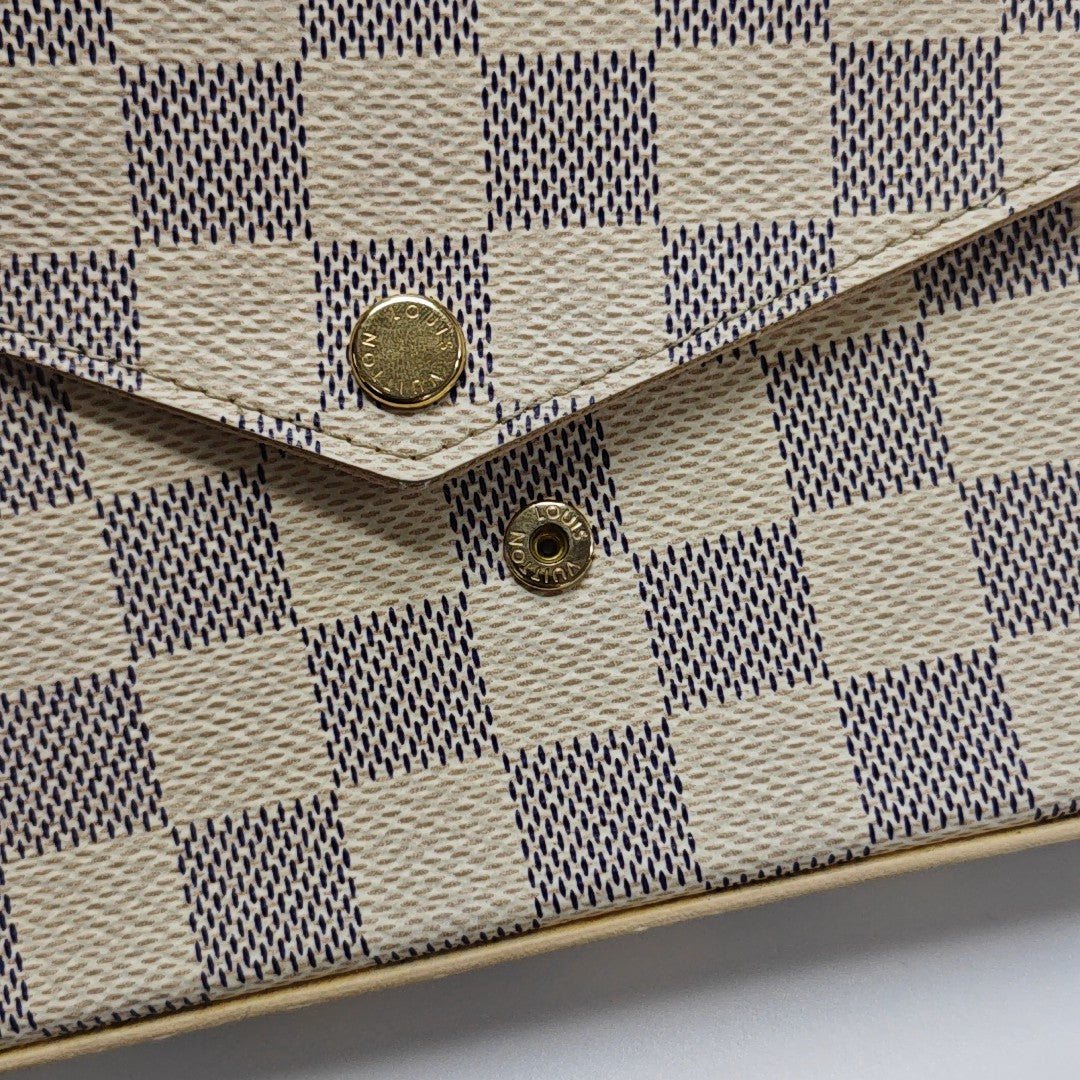 FÉLICIE Damier Azur Coated Canvas White