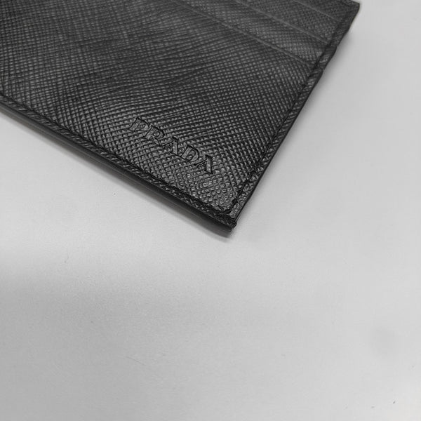 Saffiano Calfskin Card Holder Black