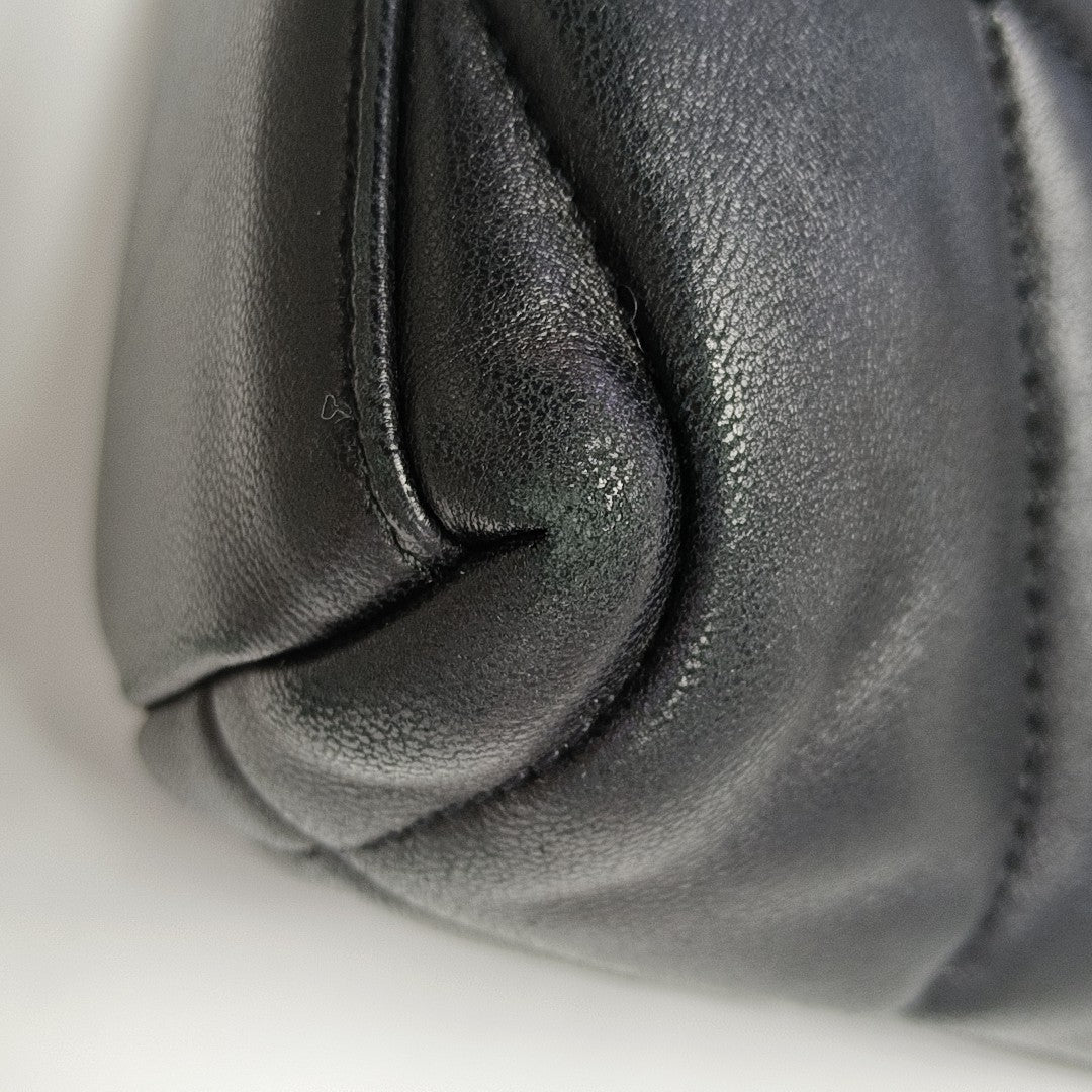PUFFER Mini Chevron Lambskin Black