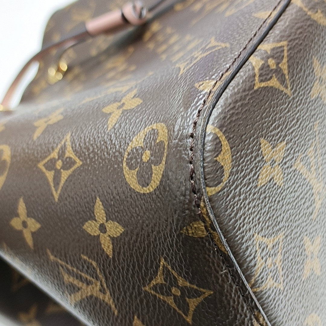 NÉONOÉ MM Monogram Coated Canvas Brown