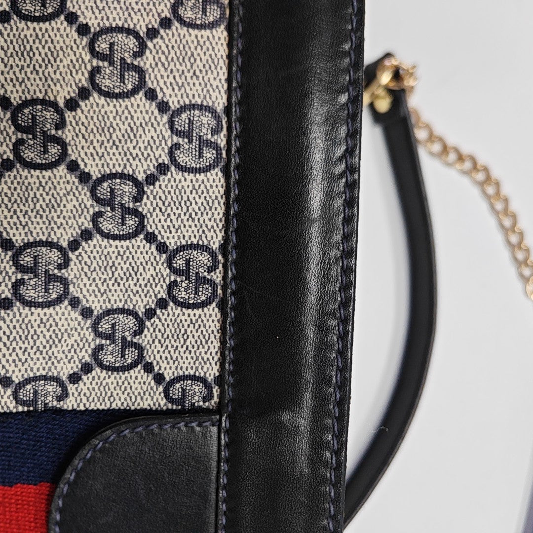 Monogram Coated Canvas Shoulder Bag Gray