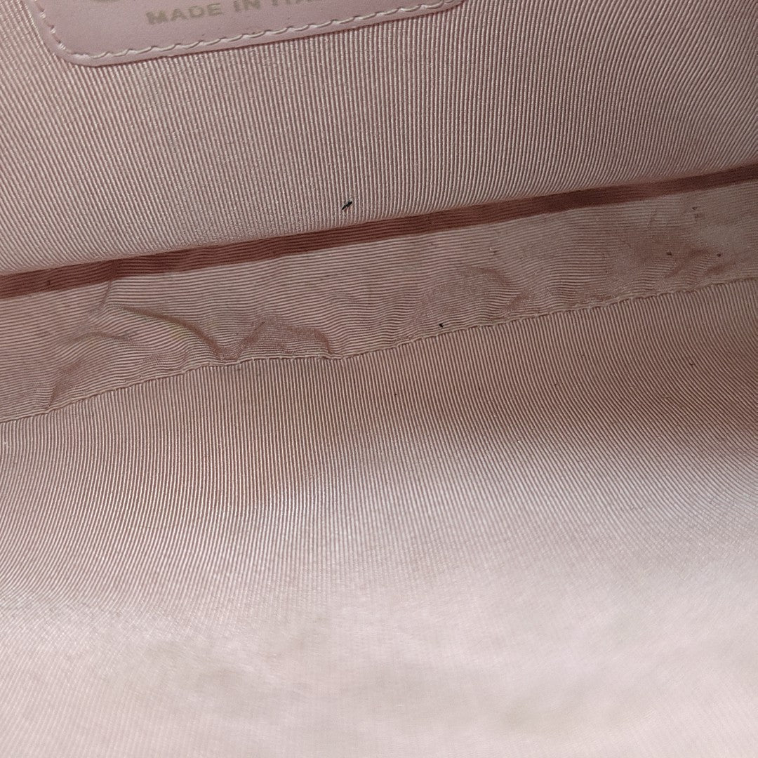 Quilted Grained Calfskin Top Handle Bag Pink