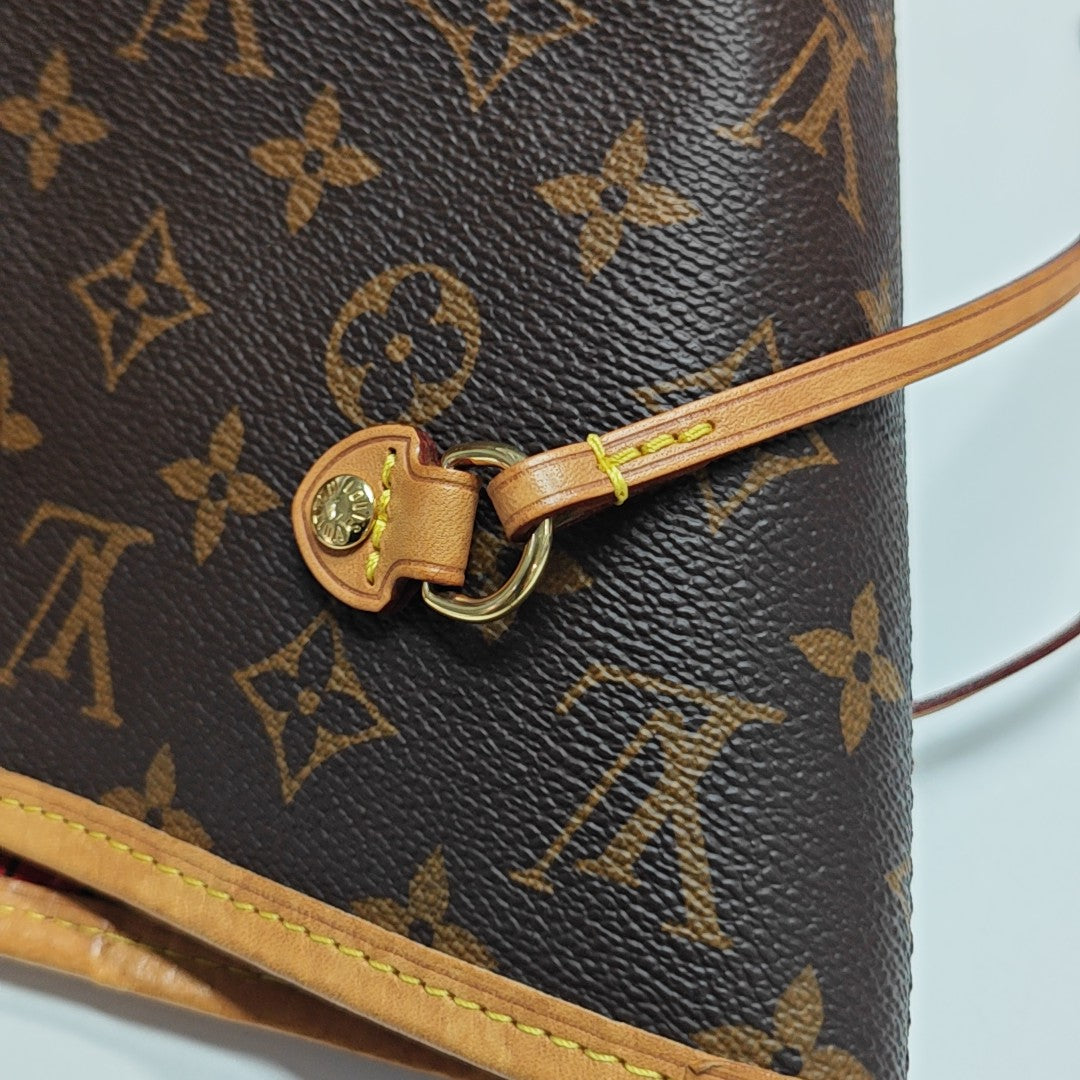 NEVERFULL MM Monogram Coated Canvas Brown