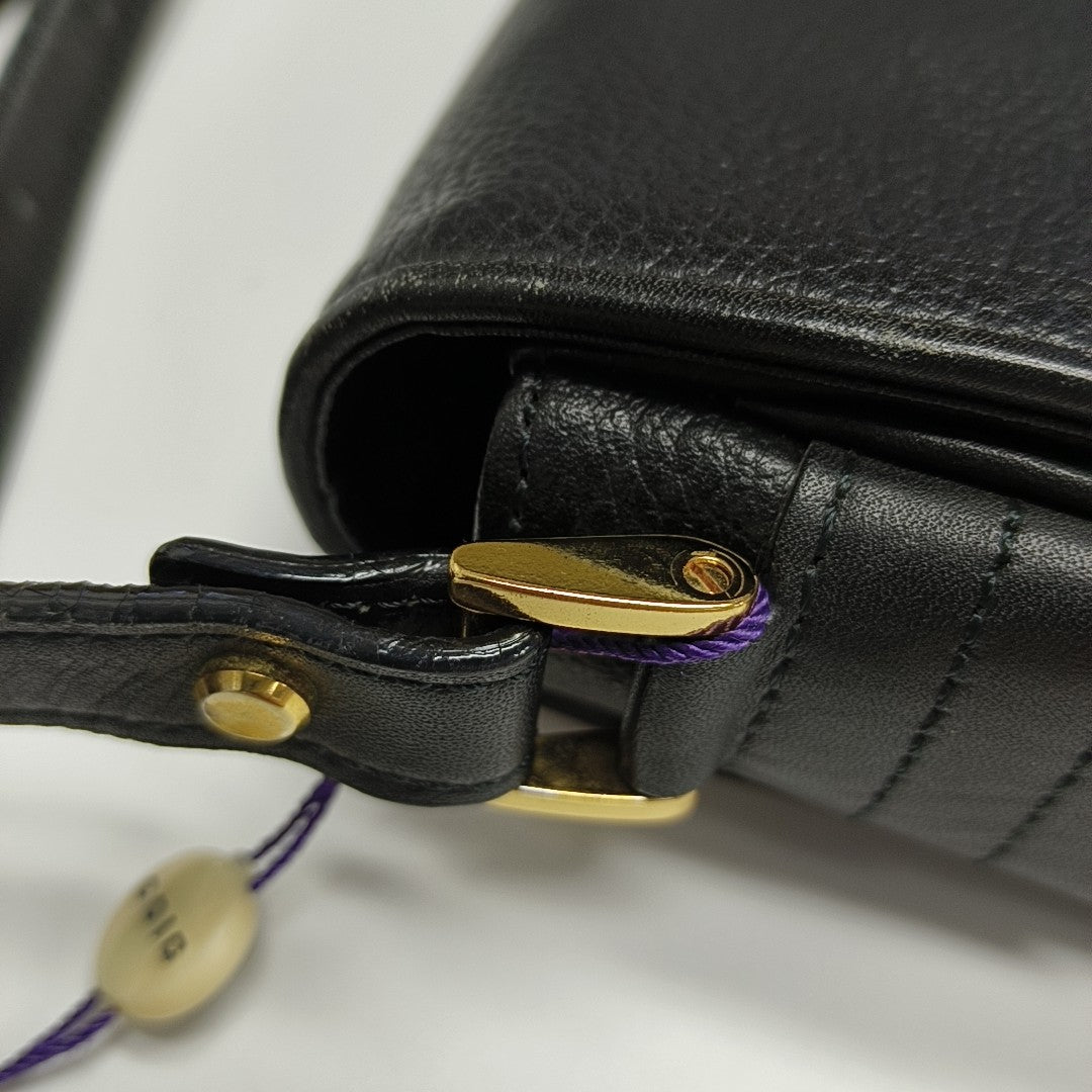 Calfskin Crossbody Bag Black