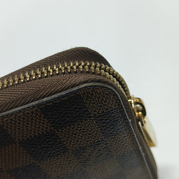 ZIPPY Damier Ebene Coated Canvas Brown Wallet