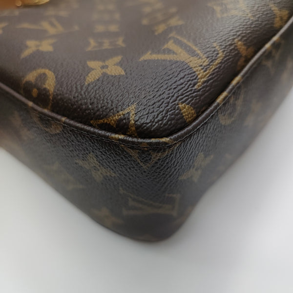 Monogram Coated Canvas Shoulder Bag Brown