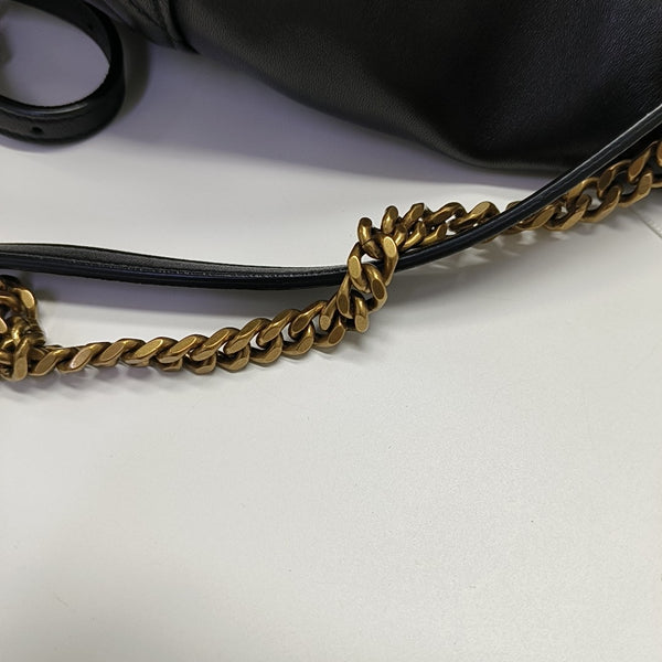 JOE Chevron Lambskin Black