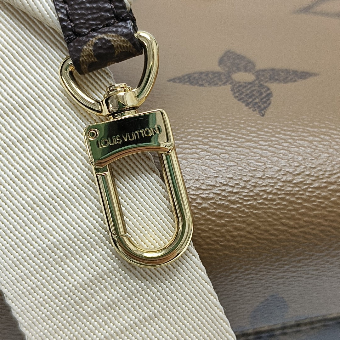 ONTHEGO PM Monogram Coated Canvas Brown