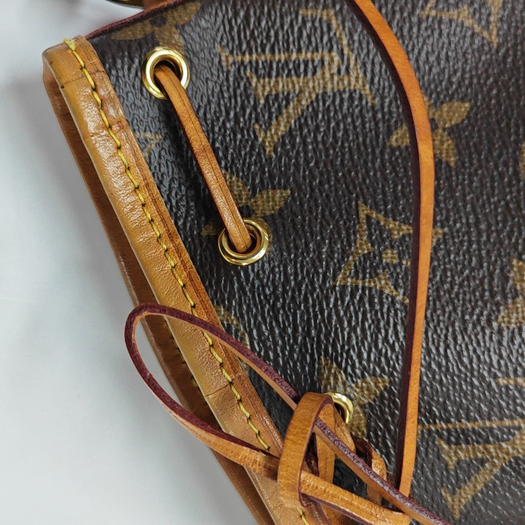 NÉONOÉ Nano Monogram Coated Canvas Brown