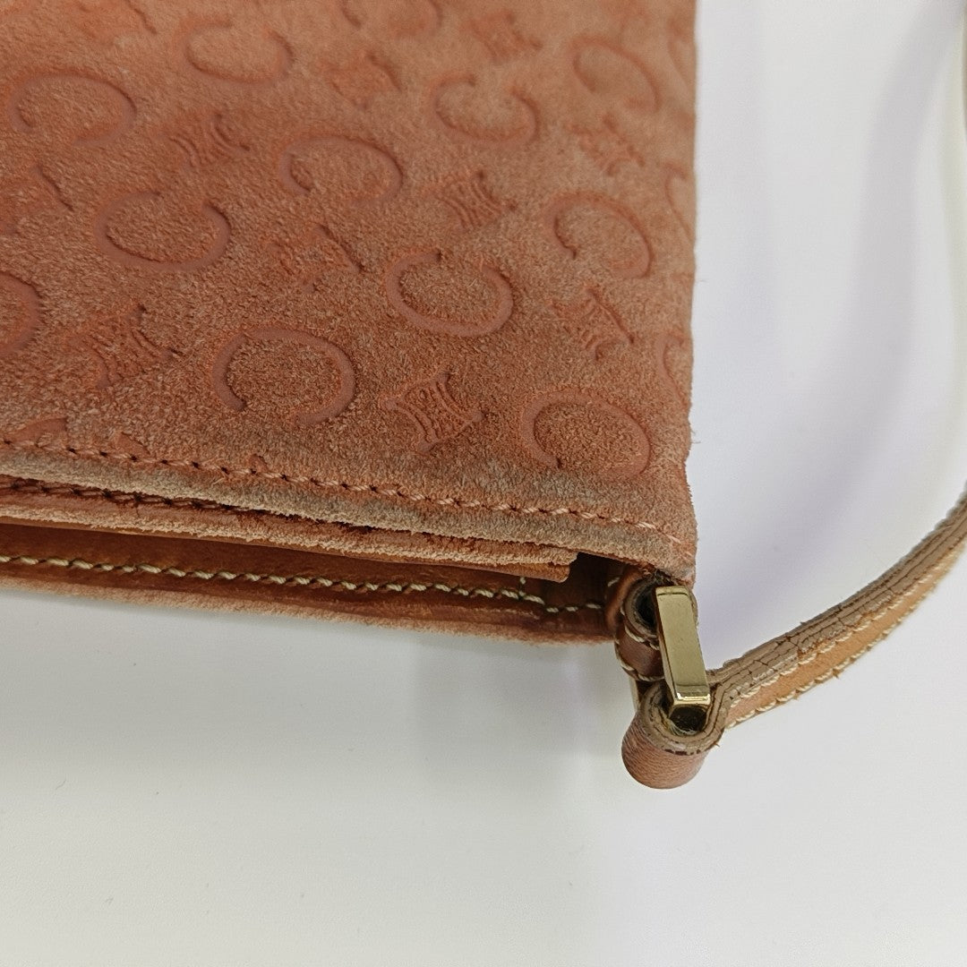 Suede Top Handle Bag Orange