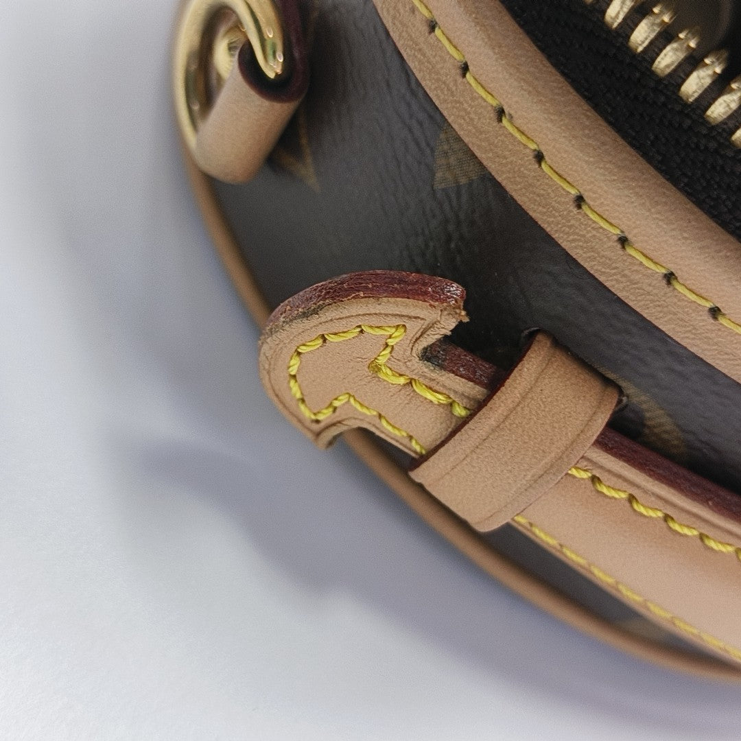 BOITE CHAPEAU Mini Monogram Coated Canvas Brown