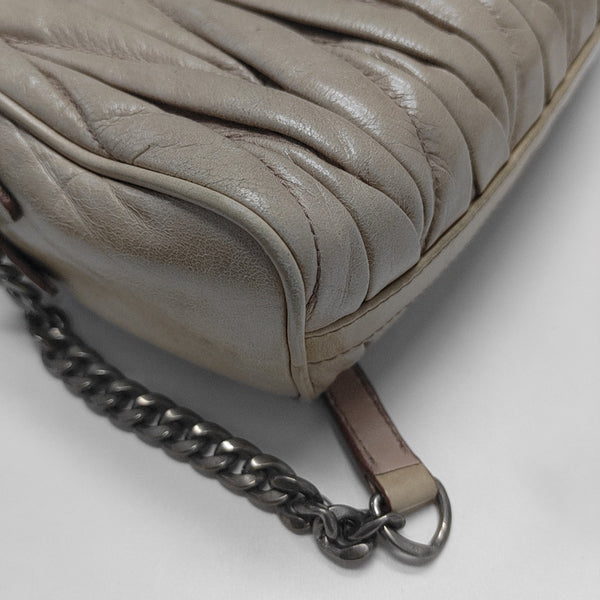 Matelassé Quilted Calfskin Beige