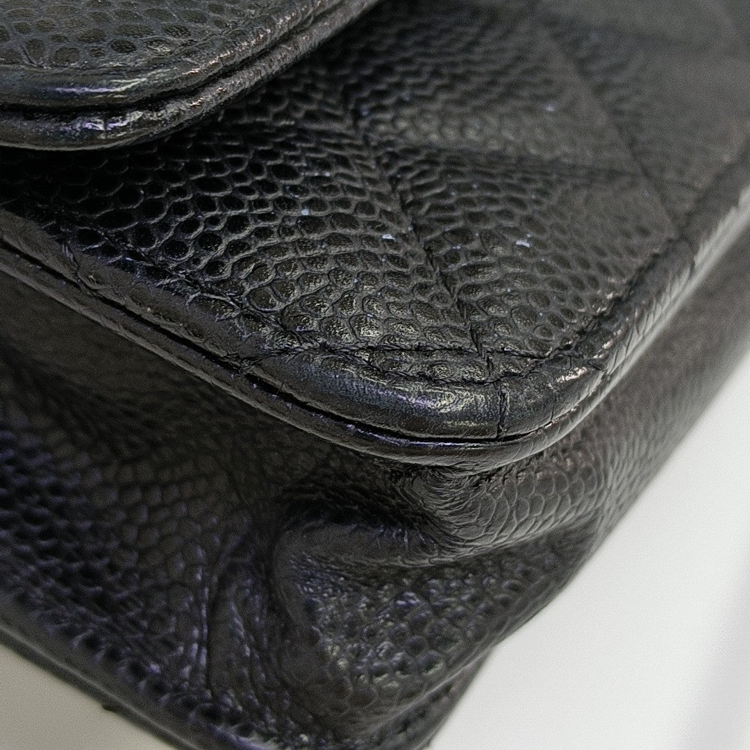 WOC Quilted Grained Calfskin Black