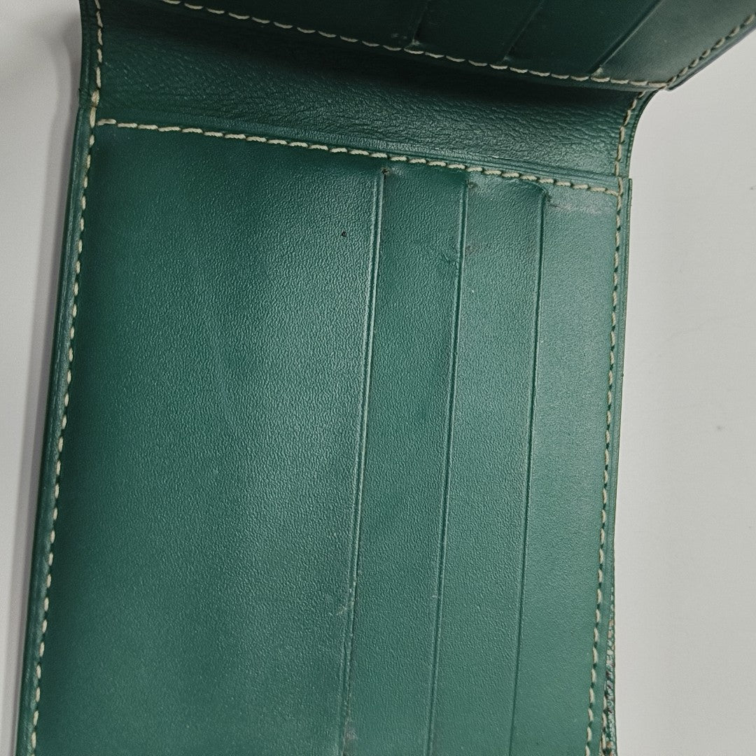 Saint-Marc Coated Canvas Green Wallet