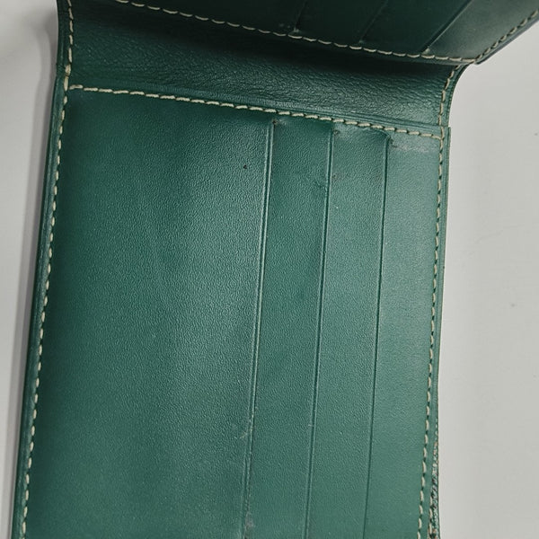 Saint-Marc Coated Canvas Green Wallet