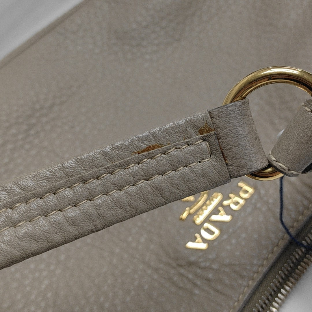 Calfskin Top Handle Bag Gray