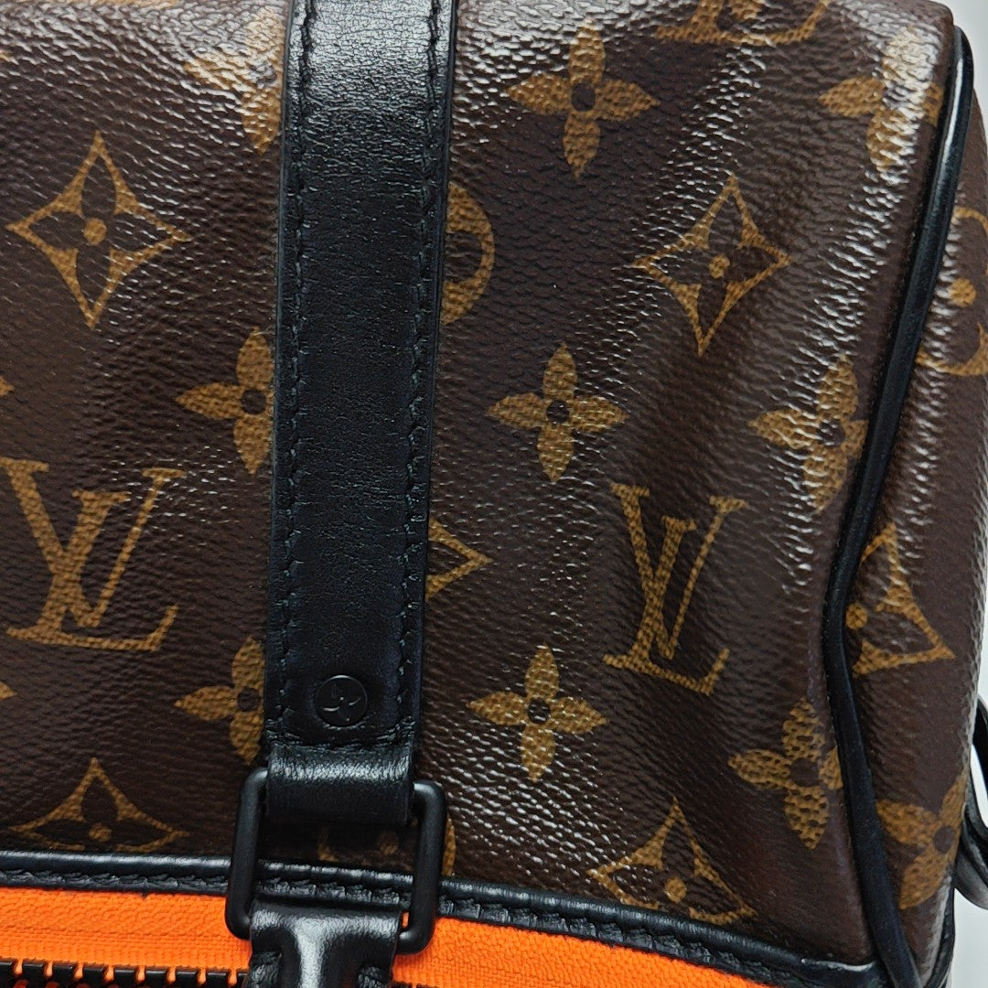 KEEPALL Nano Monogram Coated Canvas Brown