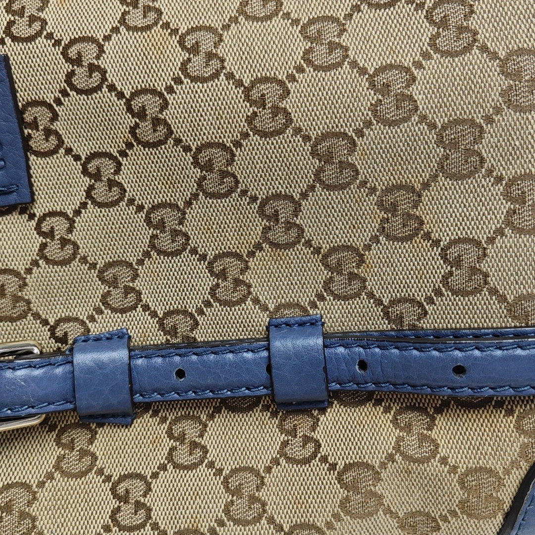 Monogram Fabric Shoulder Bag Brown