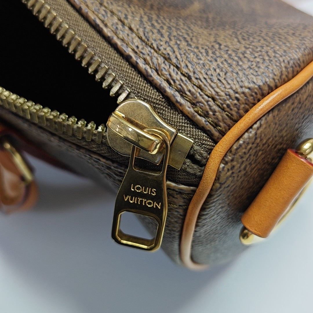 KEEPALL Monogram Coated Canvas Brown