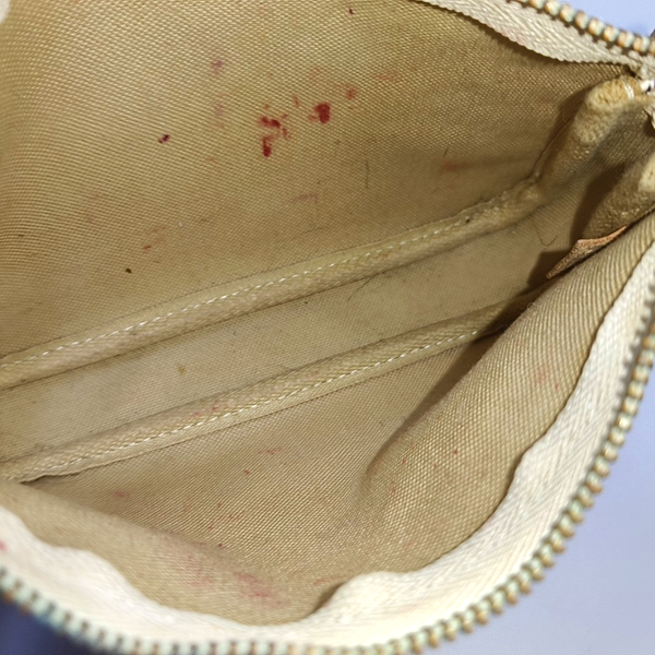 Authenticated pre-owned  ACCESSOIRES Mini Damier Azur Coated Canvas White - Top Handle Bag at Looply
